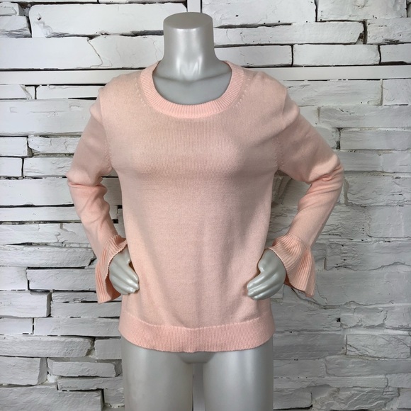 J. Crew Sweaters - J. Crew Ruffle Sleeve Hem Sweater Crew Neck 1747